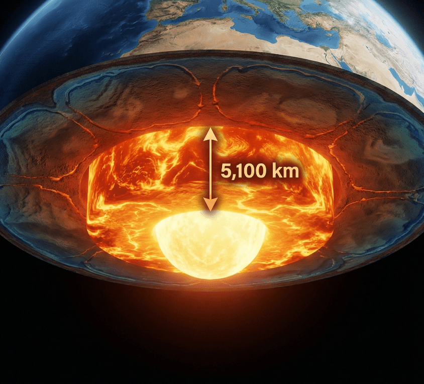Quranic miracle: Глубина железного ядра Земли (5 100 км) - Scientific proof in the Quran